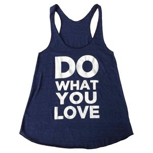 DO WHAT YOU LOVE Graphic Blue Muscle Tee SZ S